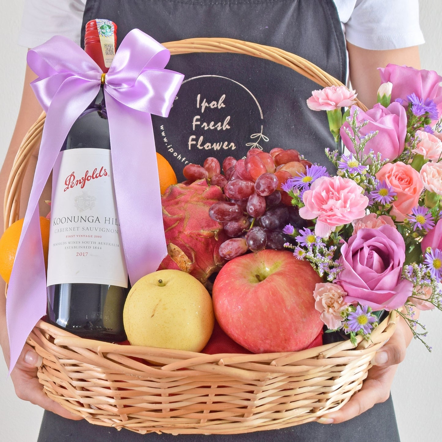 Fruit Valley With Wine| Fruit Basket Delivery| Same Day Delivery