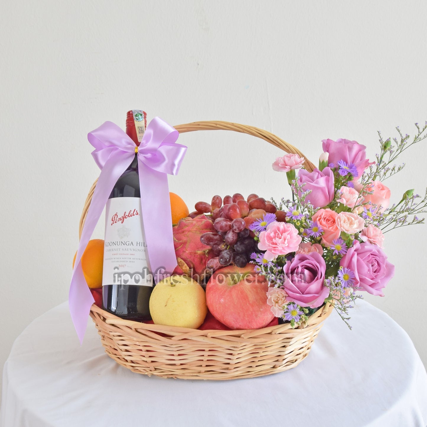 Fruit Valley With Wine| Fruit Basket Delivery| Same Day Delivery