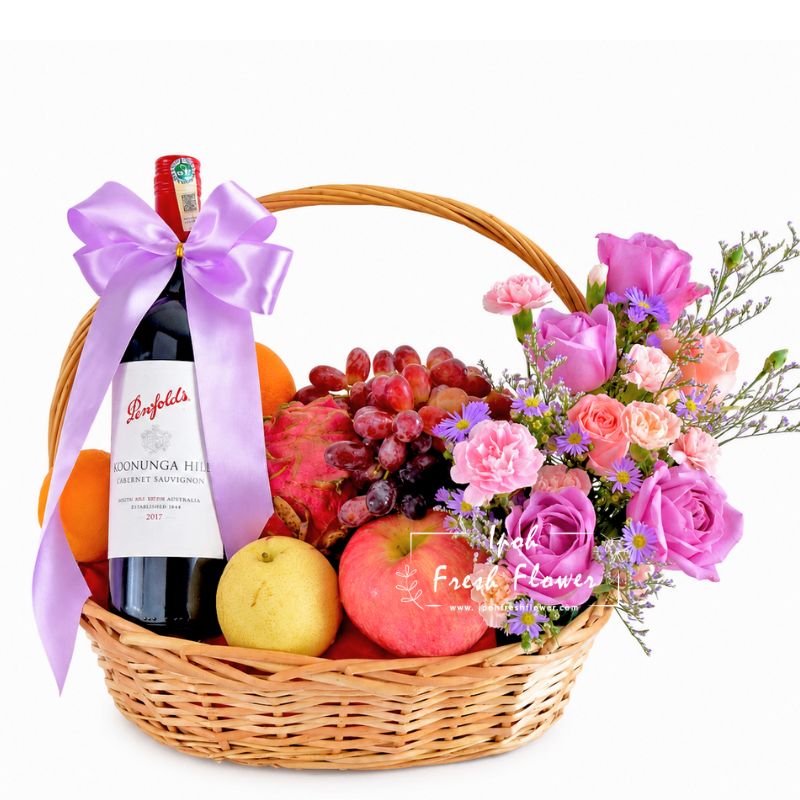 Fruit Valley With Wine| Fruit Basket Delivery| Same Day Delivery