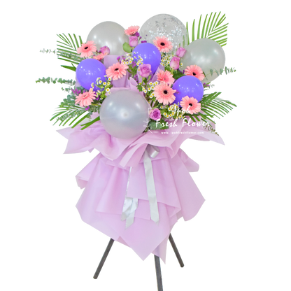 Glamorous| Grand opening flower stand with balloon