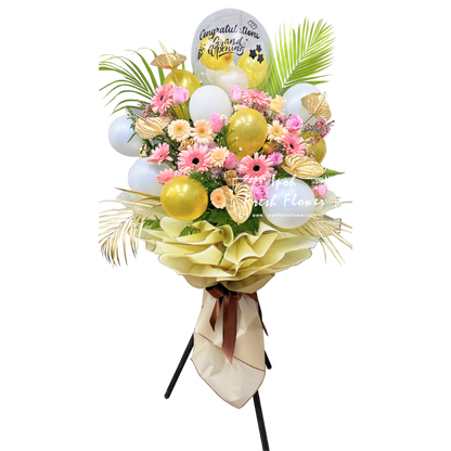 Fresh Flower Grand Opening Stand- Glorious Milestone