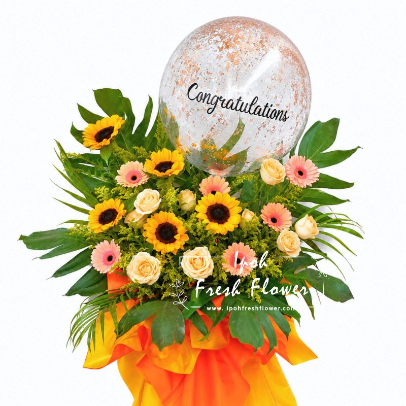 Golden Prosper| Fresh Flower Opening Stand| Same Day Delivery Ipoh