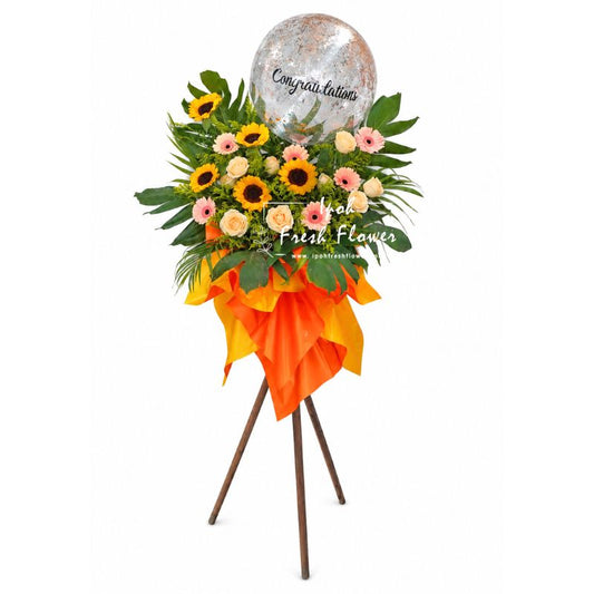 Golden Prosper| Fresh Flower Opening Stand| Same Day Delivery Ipoh