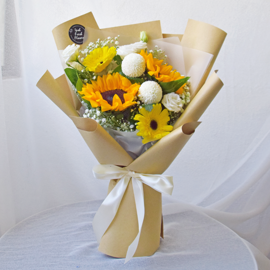 Happy Days| Sunflowers Fresh Flowers Bouquet| Same Day Delivery