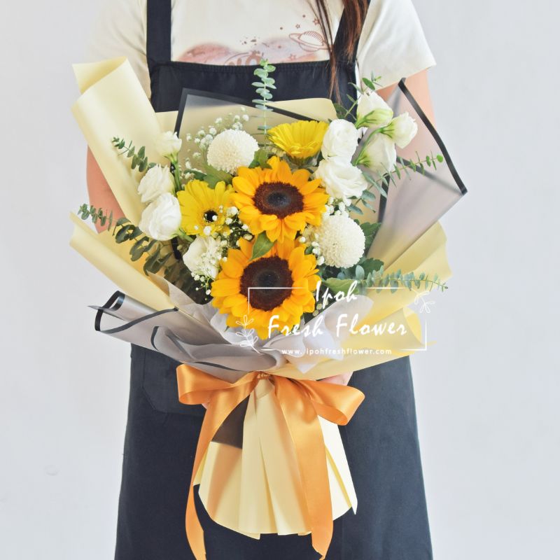 Happy Days| Sunflowers Fresh Flowers Bouquet| Same Day Delivery
