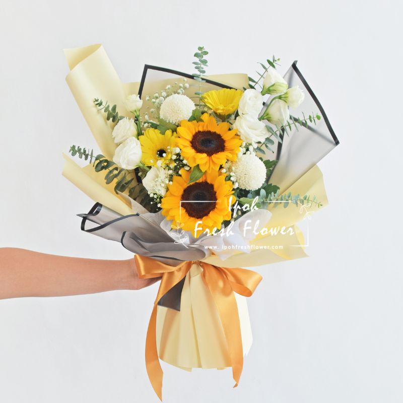 Happy Days| Sunflowers Fresh Flowers Bouquet| Same Day Delivery