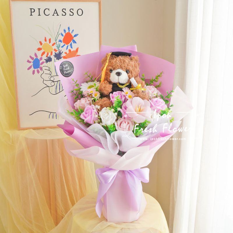 Honor Grad Soap Flowers Graduation Bouquet| Graduation Gift Delivery