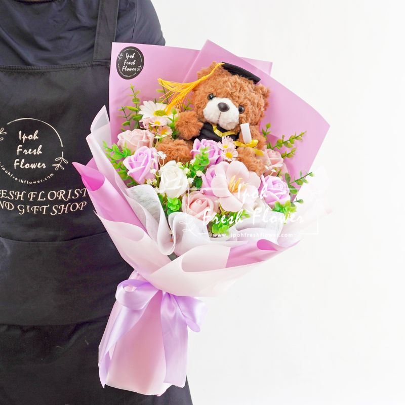 Honor Grad Soap Flowers Graduation Bouquet| Graduation Gift Delivery