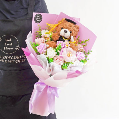 Honor Grad Soap Flowers Graduation Bouquet| Graduation Gift Delivery