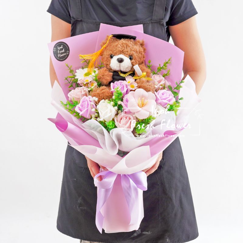 Honor Grad Soap Flowers Graduation Bouquet| Graduation Gift Delivery