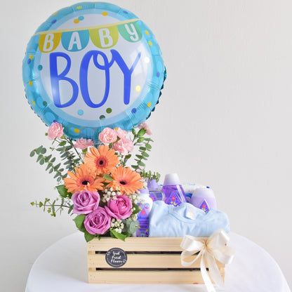 Joyful New Born Baby Boy Hamper Gift Delivery
