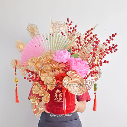 Joyous CNY Artificial Flower Box