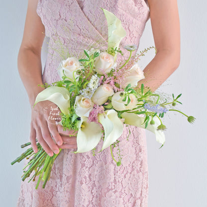Julie Cala lilies Bridal Bouquet| Personalized Flower Bouquet For Wedding & ROM