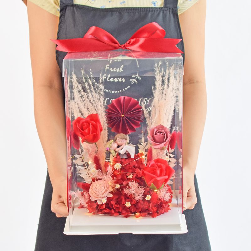 Kekkon Preserved Flower for anniversary| Same Day Delivery