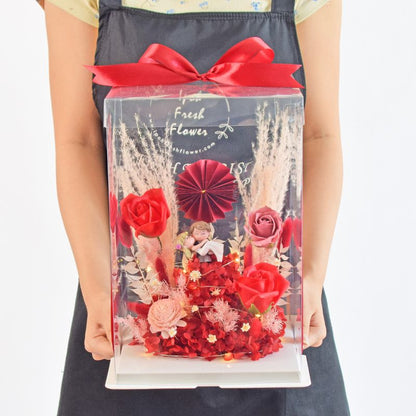 Kekkon Preserved Flower for anniversary| Same Day Delivery