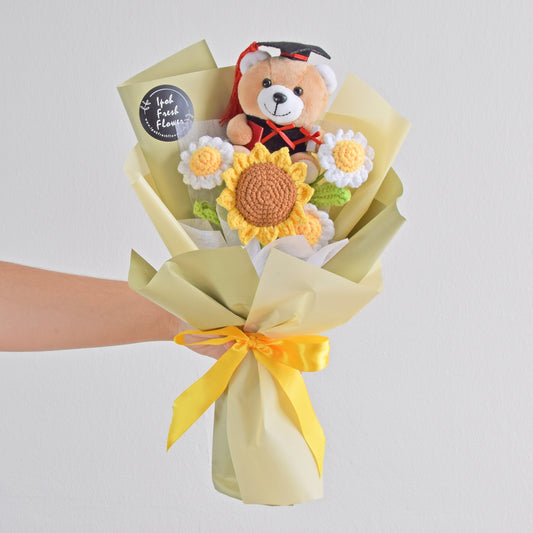 Lil Bloomer Graduation Crochet Flower Bouquet| Graduation Gift Delivery