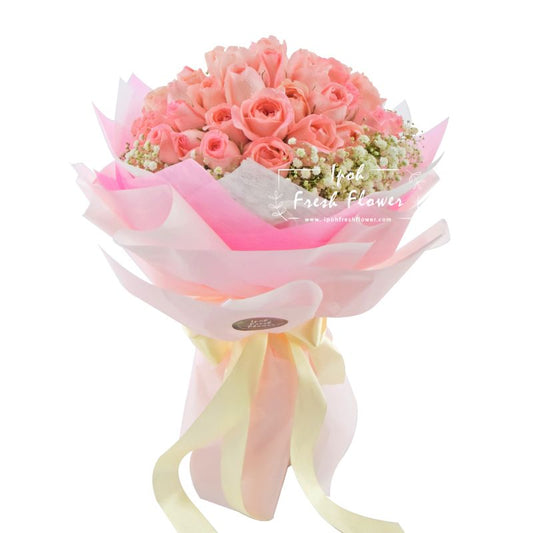 Love Devotion- 99 Pink Roses |Fresh Flower Bouquet Delivery