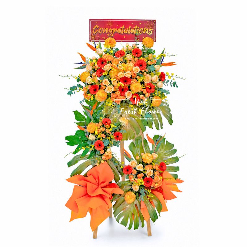 Majestic Glory| 3 Layer Fresh Flower Opening Stand| Same Day Delivery Ipoh