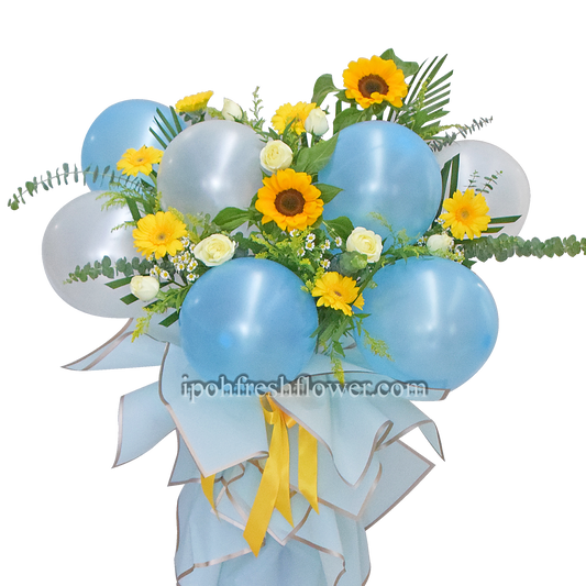 Mason| Grand opening flower stand with balloon| Free Delivery