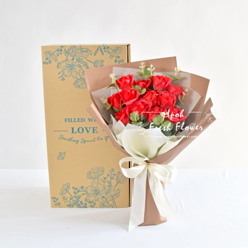 My Love| Red Soap Flowers Bouquet| Same Day Delivery Ipoh