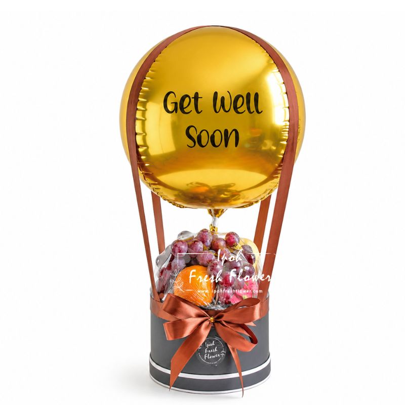 Oregon Fruit Box with Balloon| Fresh Fruit Gift Box| Same Day Delivery