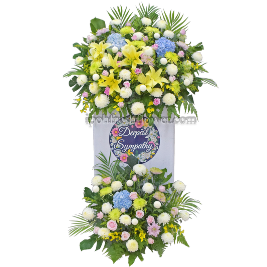 Peace Everlasting Wreath| Condolence Flower Stand