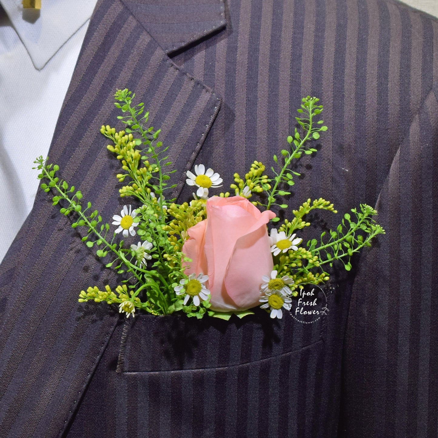 Pink Rose Boutonniere