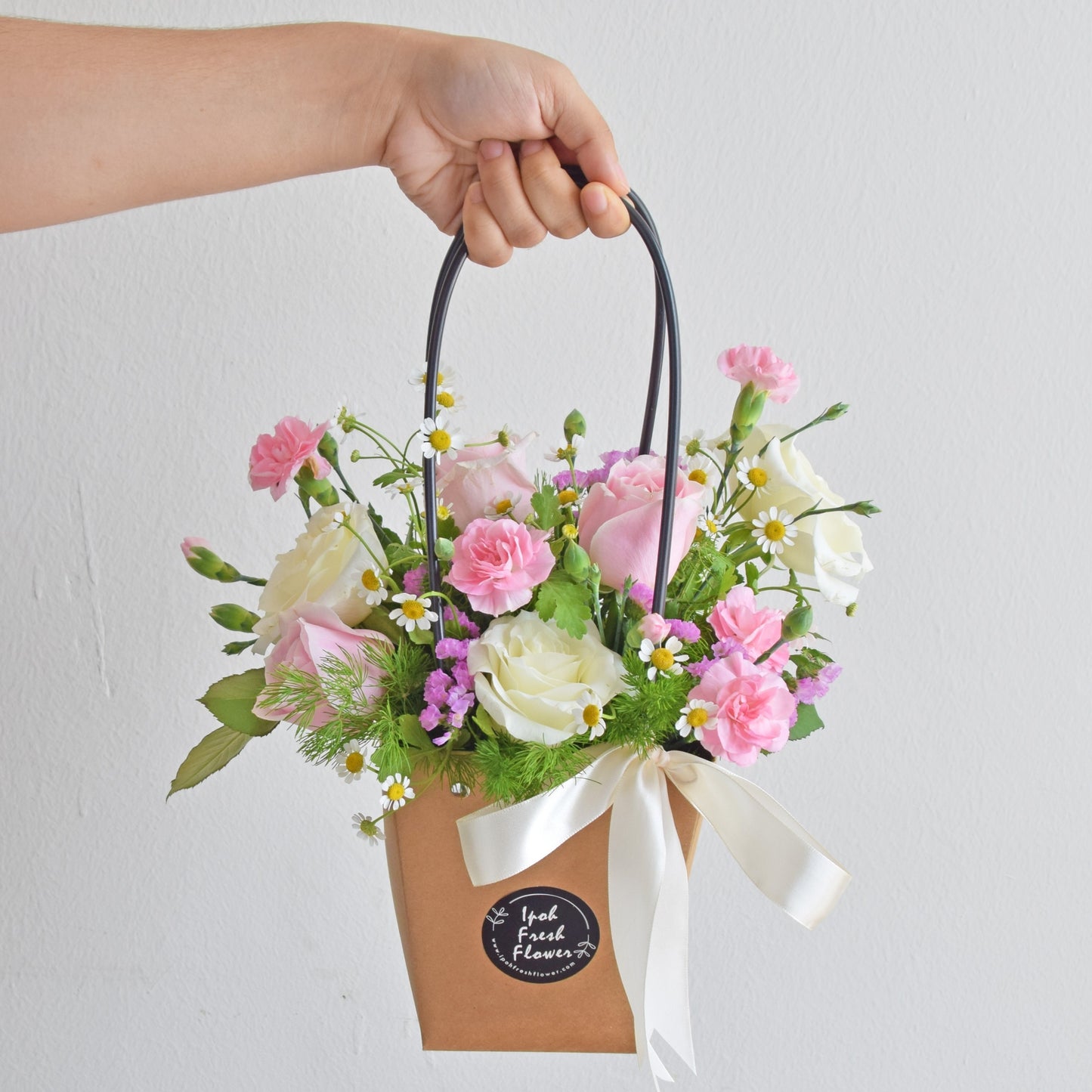 Pink Posy| Fresh Flower Basket