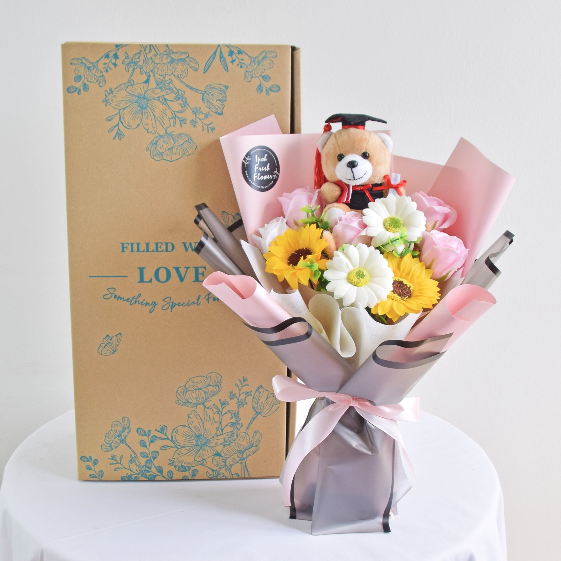 Pink Success Soap Flowers| Graduation Bouquet| Graduation Gift Delivery