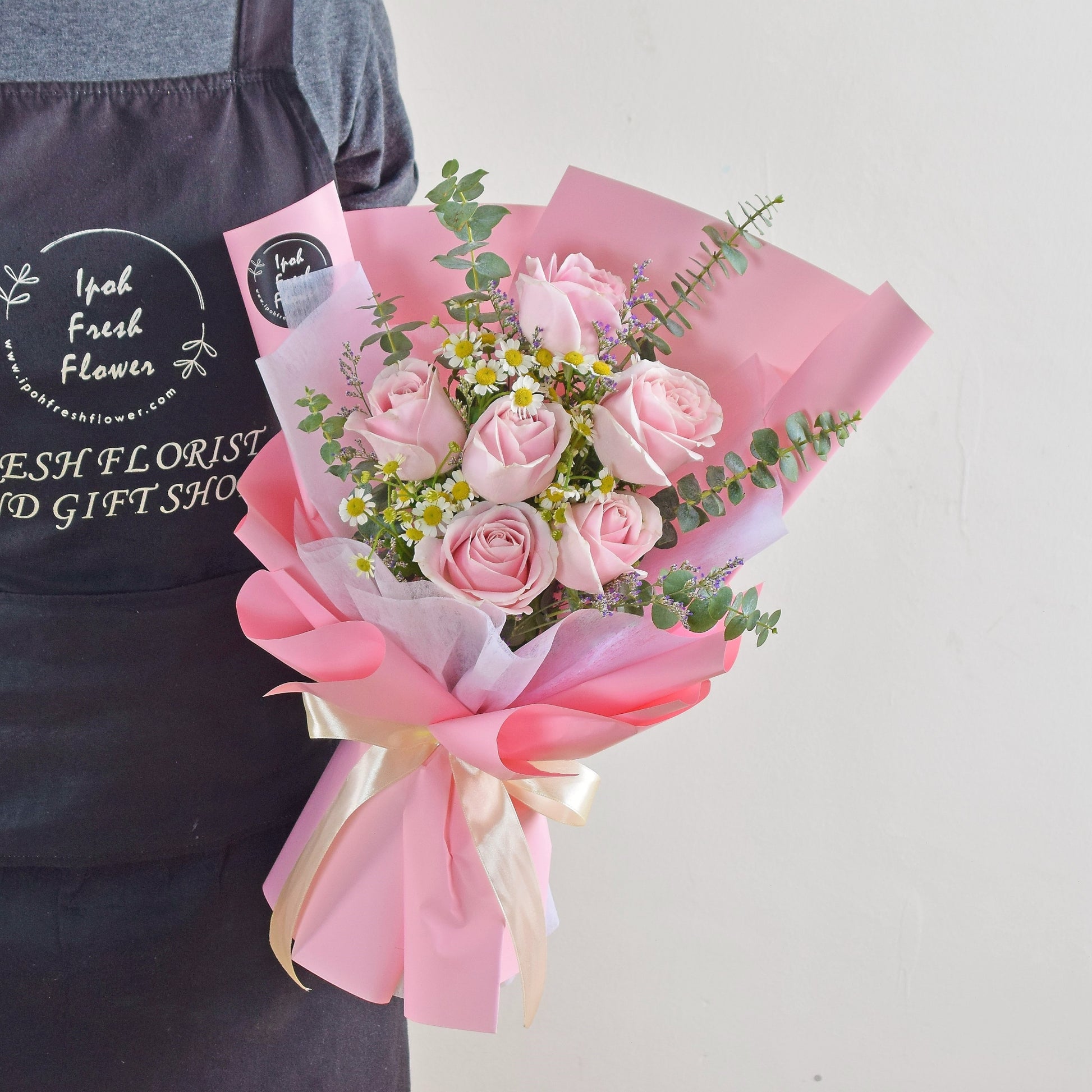 Pink Vibes| Pink Roses Bouquet| Fresh Flower Delivery