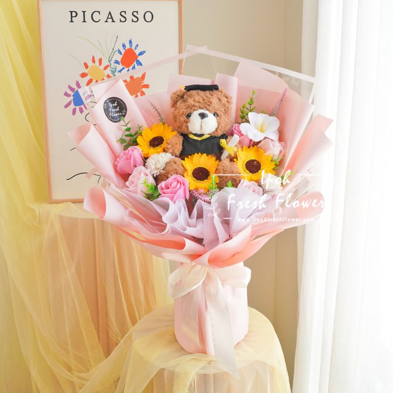 Pink Success Soap Flowers| Graduation Bouquet| Graduation Gift Delivery