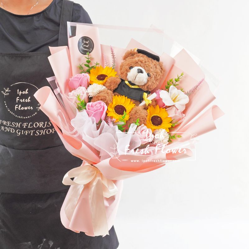 Pink Success Soap Flowers| Graduation Bouquet| Graduation Gift Delivery
