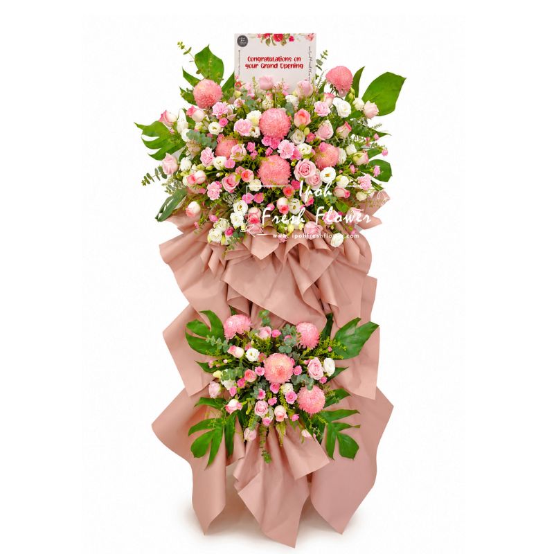 Pinky Stand| Fresh Flower Grand Opening Stand| Same Day Delivery Ipoh