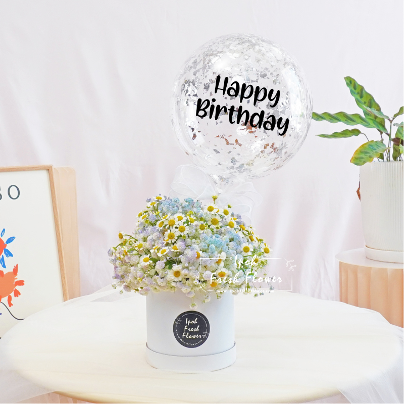 Polly| Balloon Flower Box| Same Day Delivery