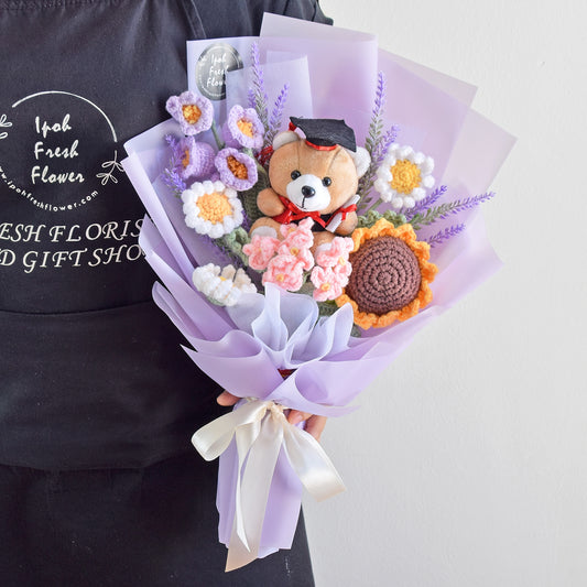 Princy Graduation Crochet Flower Bouquet| Graduation Gift Delivery