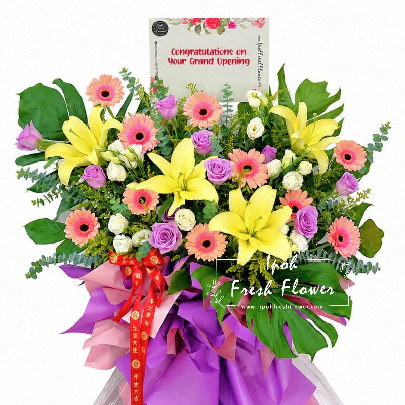 Prosperity Wishes| Oening Fresh Flower Stand| Same Day Delivery Ipoh