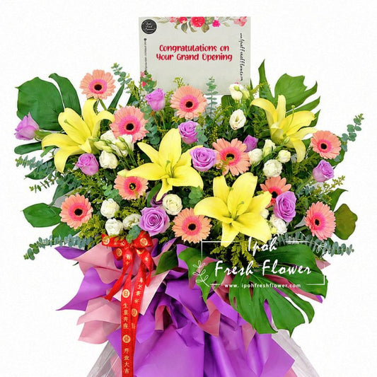 Prosperity Wishes| Oening Fresh Flower Stand| Same Day Delivery Ipoh