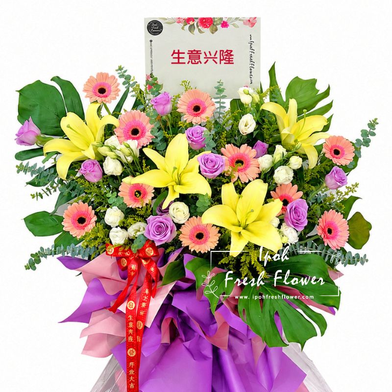 Prosperity Wishes| Oening Fresh Flower Stand| Same Day Delivery Ipoh