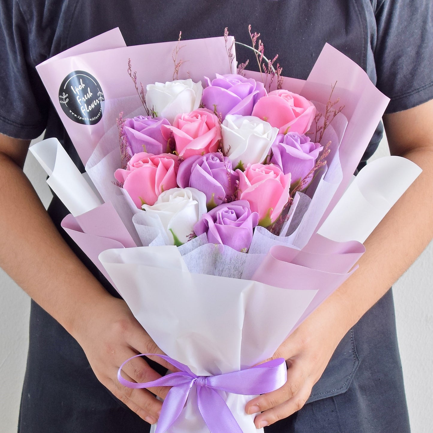 Purple Cartier| Soap Flower Bouquet| Same Day Free Delivery