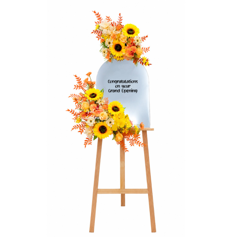 Radiant Success Artificial Flowers Mirror Stand | Same day Delivery Ipoh