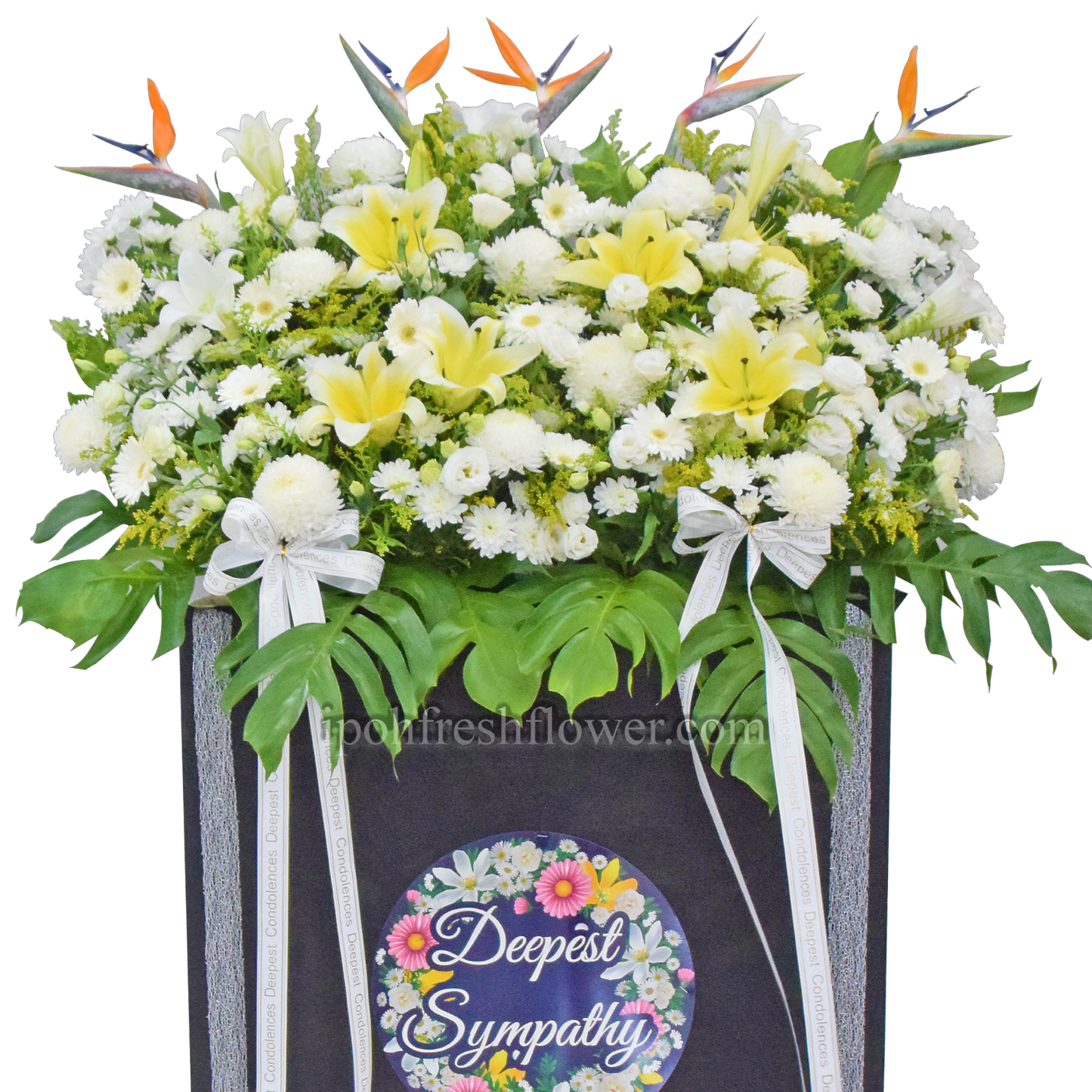Respectful Wreath| Premium Condolence Flower Stand| Same Day Free Delivery