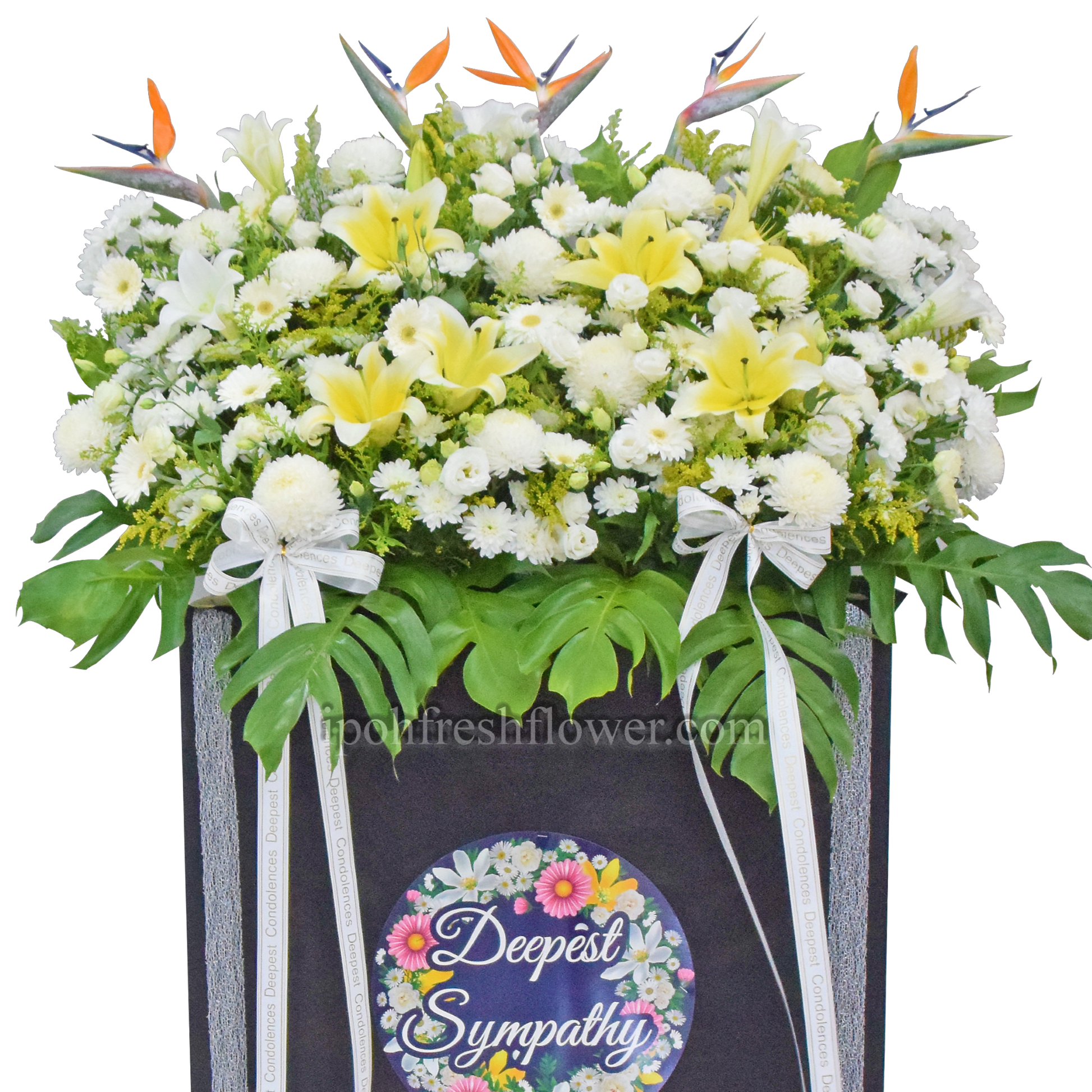 Respectful Wreath| Premium Condolence Flower Stand| Same Day Free Delivery