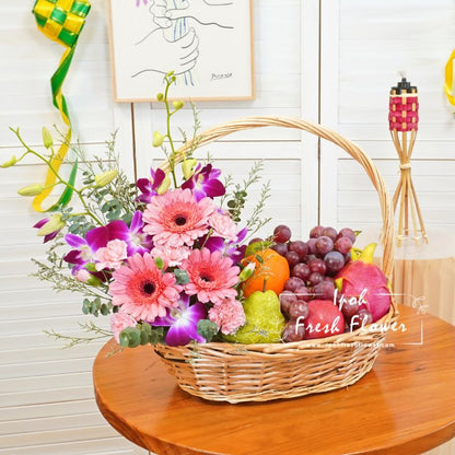 Seri Aidilfitri Fruit Basket| Raya Fruit Basket & Hamper Delivery| Same Day Delivery