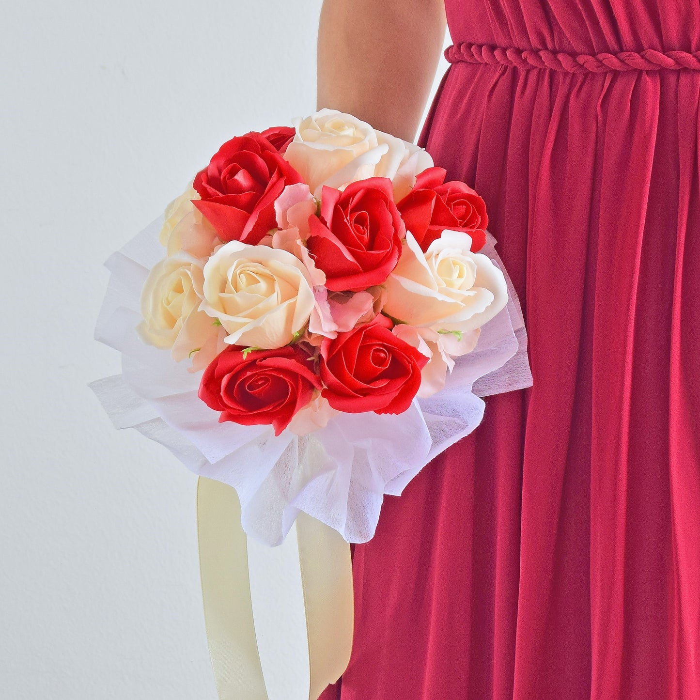 Shannon Soap Flowers Bridal Bouquet| Flower Bouquet For Wedding & ROM
