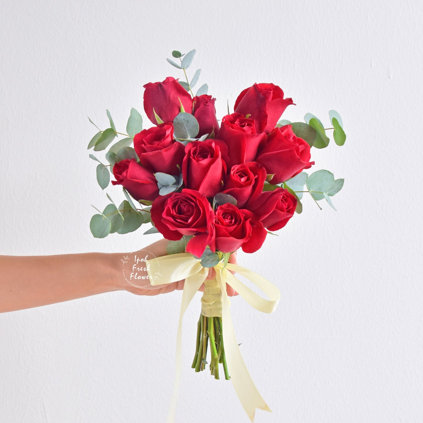 Red Rose Sincerity Bridal With Boutonniere| Personalized wedding & ROM flowers
