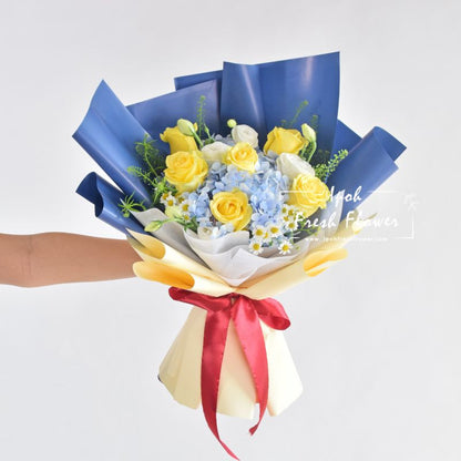 Skovin| Hydrangea Fresh Flower Bouquet| Same Day Delivery Ipoh Taiping
