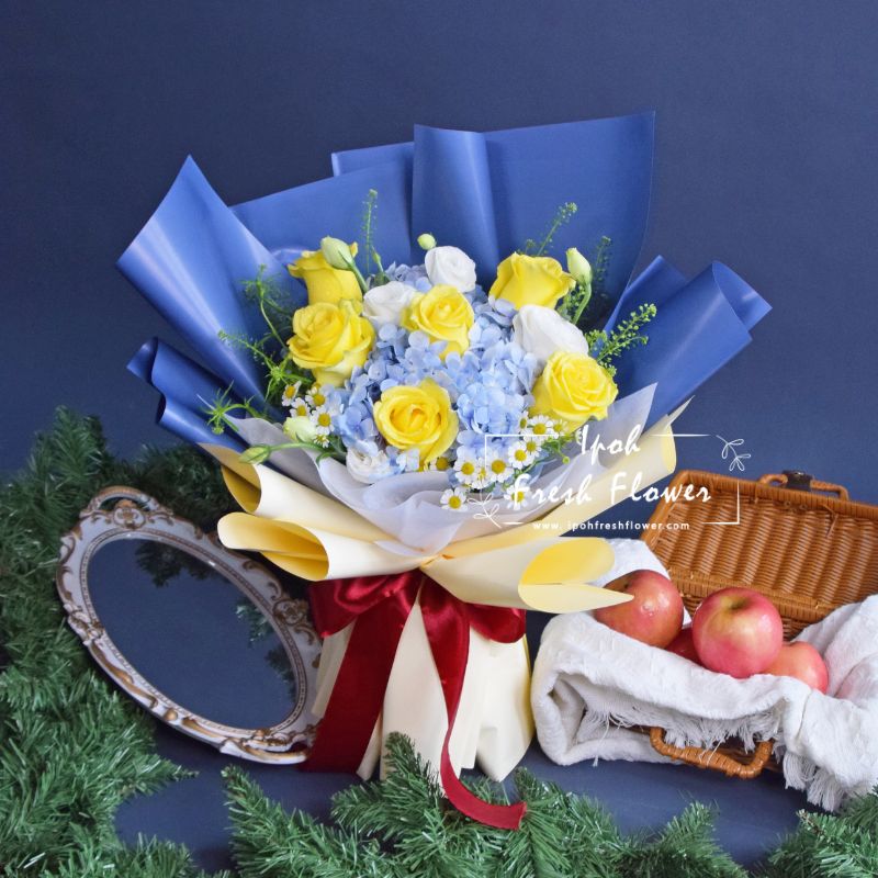 Skovin| Hydrangea Fresh Flower Bouquet| Same Day Delivery Ipoh Taiping