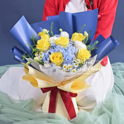 Skovin| Hydrangea Fresh Flower Bouquet| Same Day Delivery Ipoh Taiping