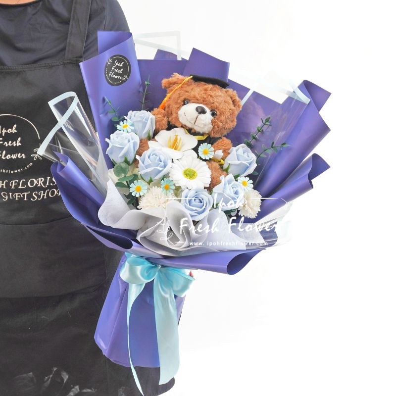 Smart Grad Soap Flowers| Graduation Bouquet| Graduation Gift Delivery