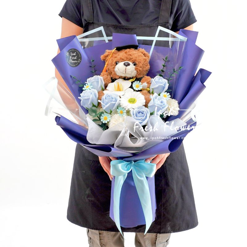 Smart Grad Soap Flowers| Graduation Bouquet| Graduation Gift Delivery